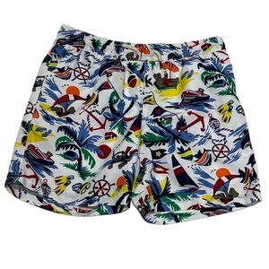 Polo by Ralph Lauren Boys Bear Nautical Print Swim Shorts - Multicolor